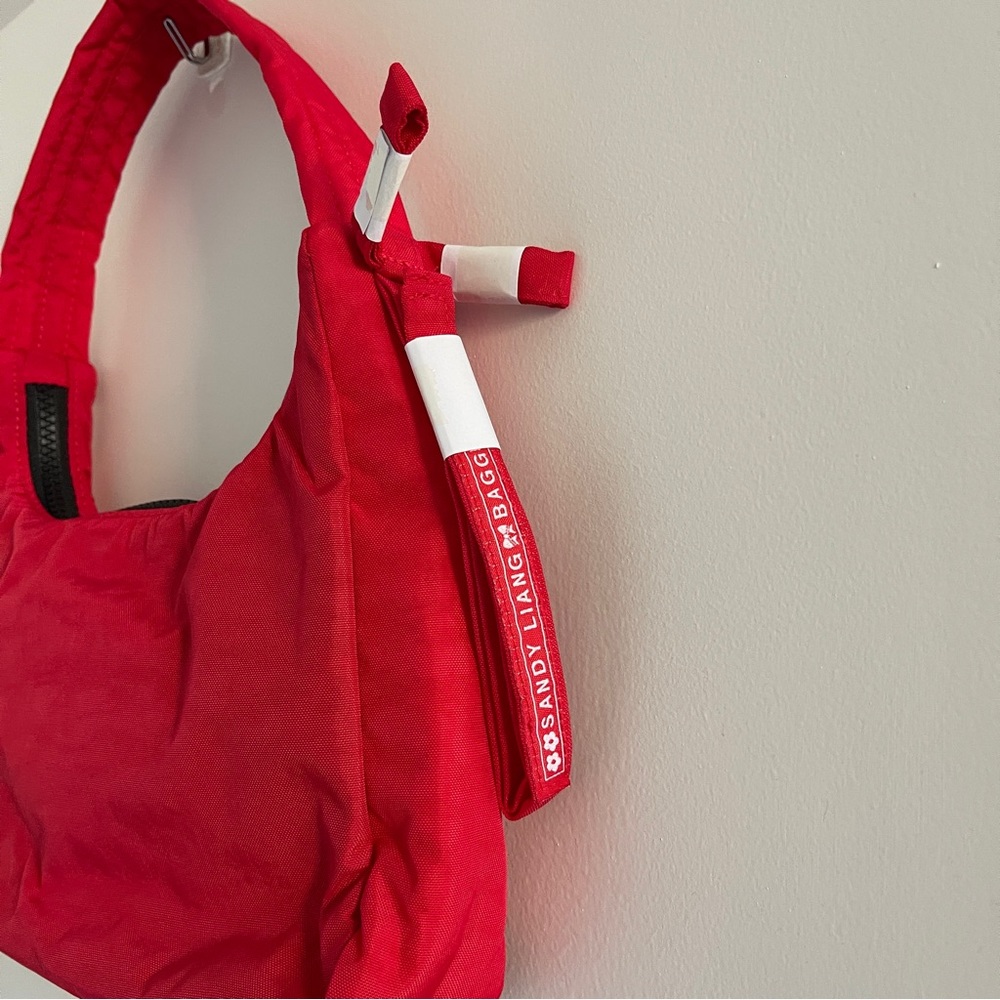 BAGGU X Sandy Liang Bow Bag Candy Apple Red - Picture 6 of 9